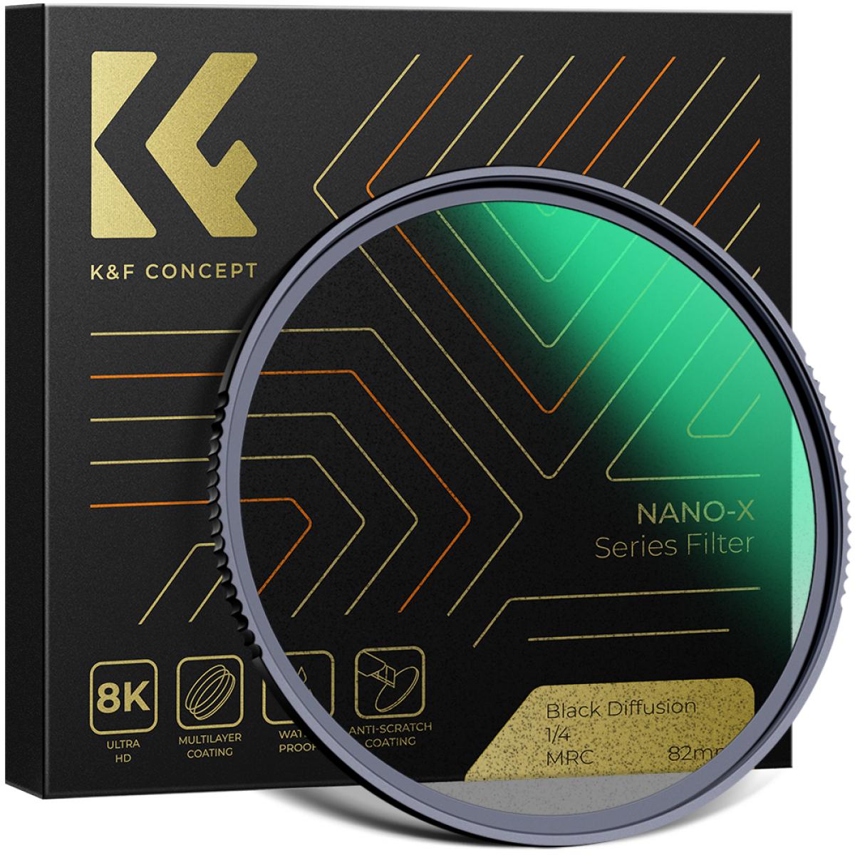 K&F Concept 67mm Black Diffusion & CPL Filter Set - For Cinematic Soft Effects & Reduced Glare