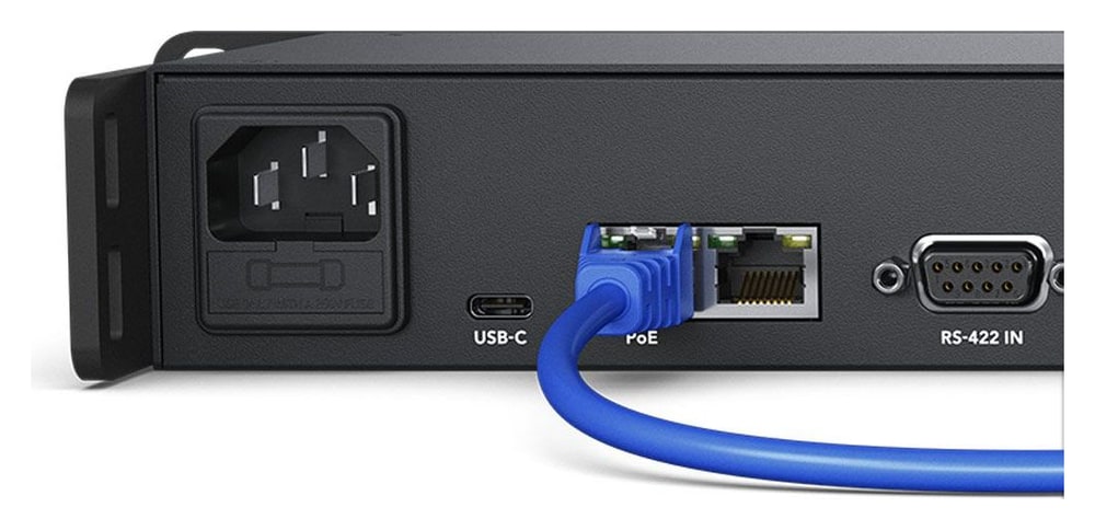 Blackmagic Videohub Smart Control Pro – Ethernet mit PoE+ und Durchschleifung