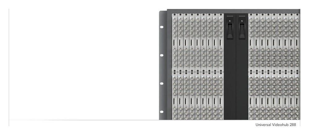 Blackmagic Universal Videohub 288 Crosspoint – Steuerung, Synchronisation und Überwachung auf einer Karte