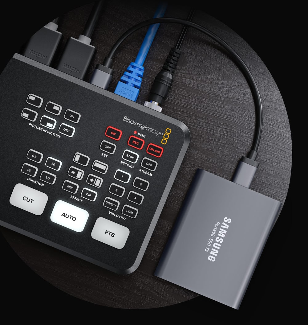 ATEM Mini Pro – Aufnahme auf USB-Laufwerke
