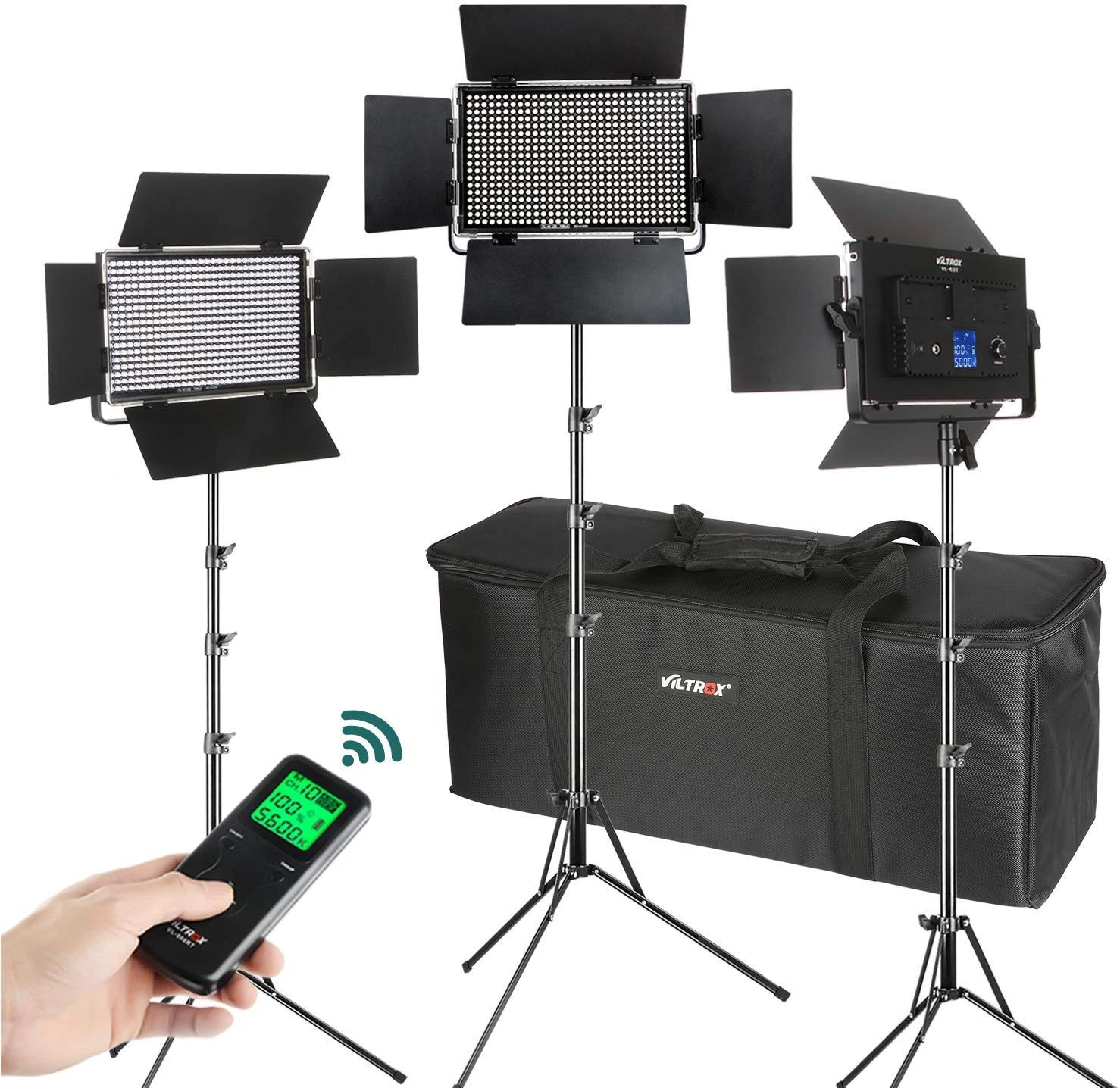 Set aus drei Viltrox VL-40T LED-Panels