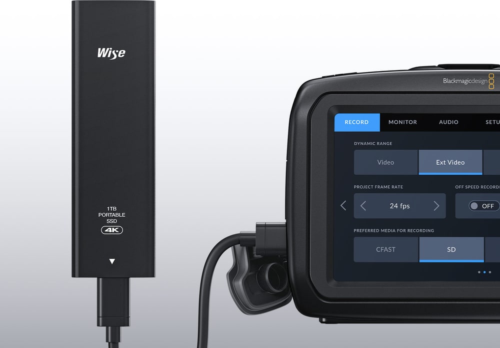 Blackmagic Pocket Cinema Camera 6K Pro – CFast- und SD-Karten sowie externe Laufwerke über USB-C