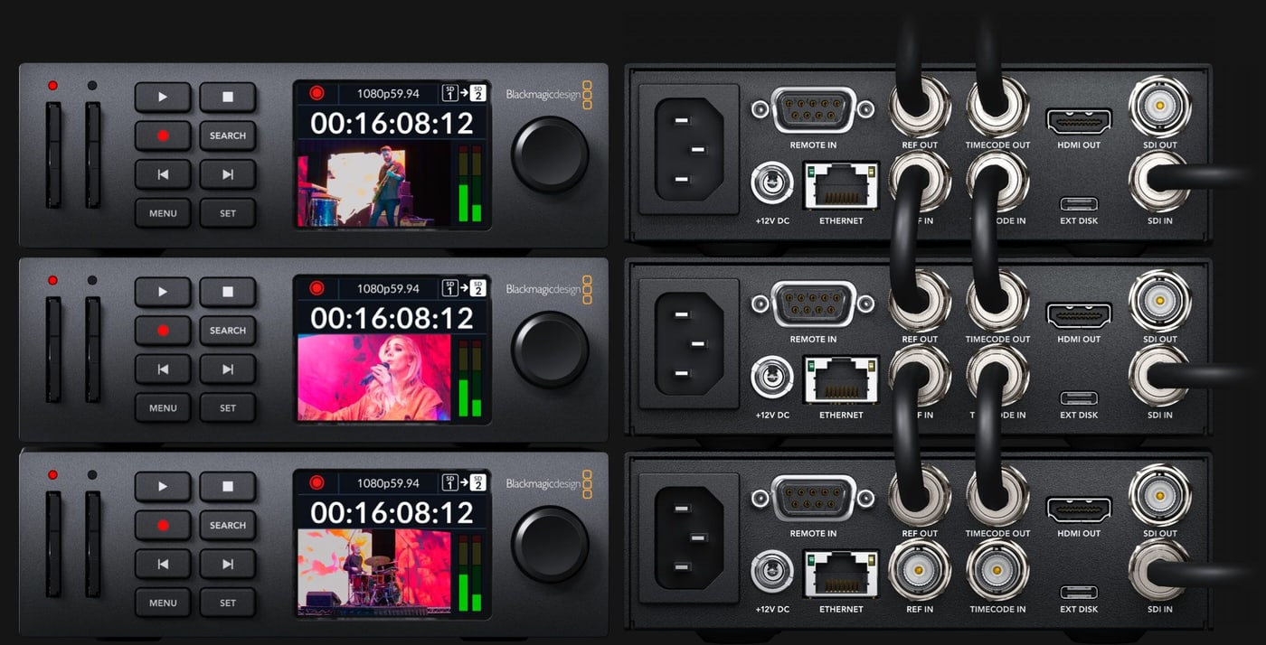 HyperDeck Studio HD Mini – Timecode und Synchronisation für ISO-Aufnahme