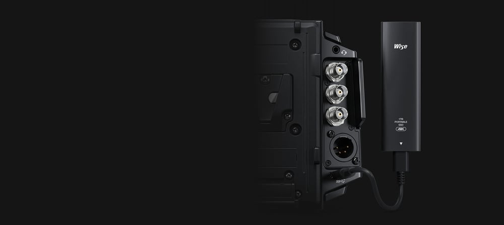 Blackmagic URSA Broadcast G2 – Aufnahme auf Laufwerke über USB-C