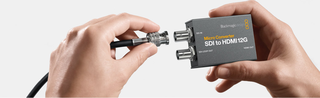 Kompakter Blackmagic Micro Converter SDI auf HDMI 12G