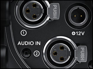 Blackmagic Pocket Cinema Camera 6K G2 – Zwei Mini-XLR-Eingänge mit Phantomspeisung