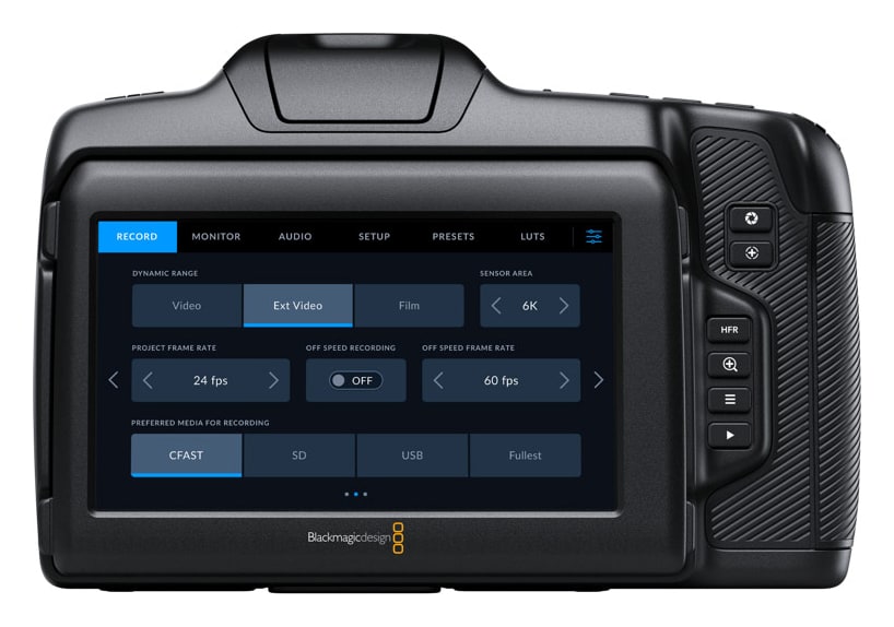 Blackmagic Pocket Cinema Camera 6K G2 – Neigbares 5″-Touch-Display