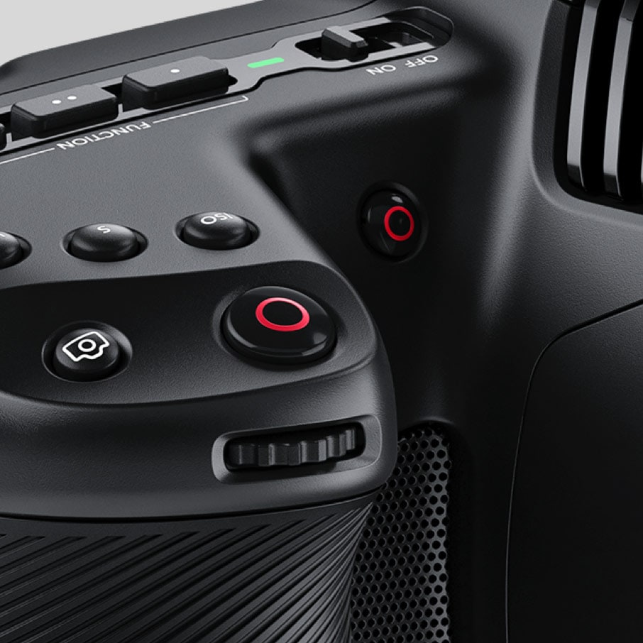 Blackmagic Pocket Cinema Camera 6K G2 – Handgriff mit Bedienelementen unter den Fingern