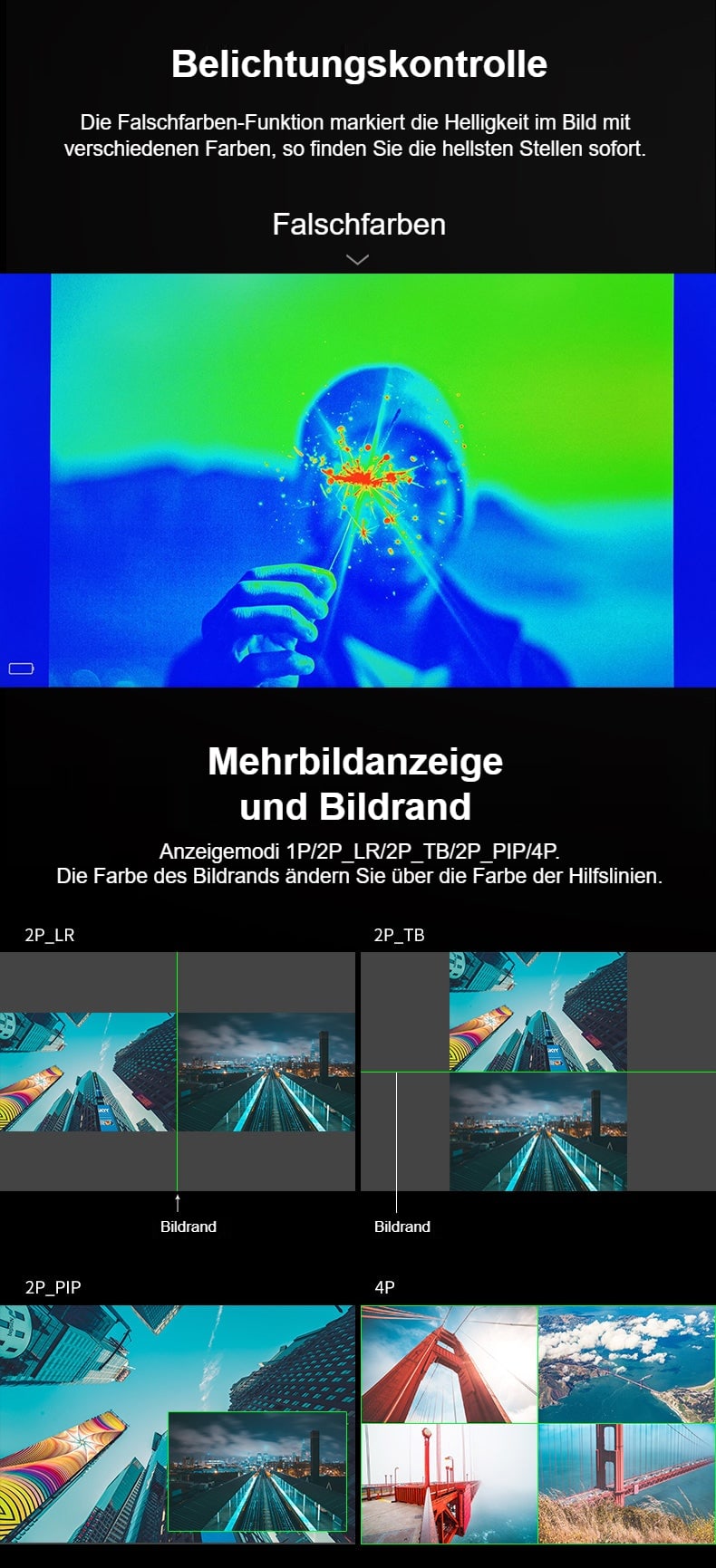 Falschfarben und Bildrand