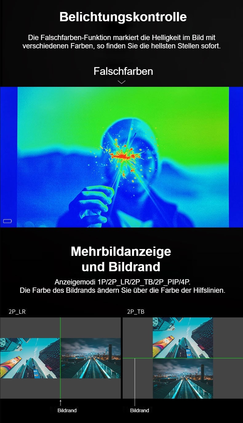 Falschfarben und Bildrand