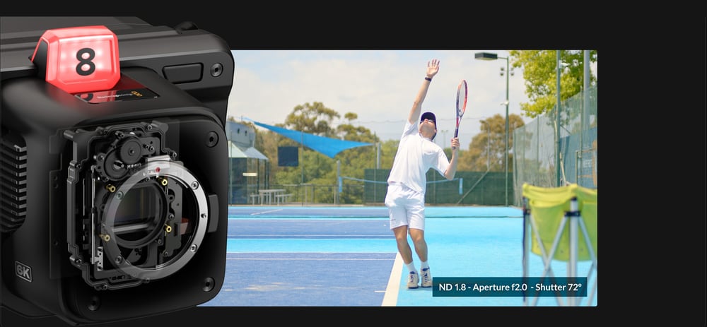 Blackmagic Design Studio Camera 6K Pro – Eingebaute ND-Filter