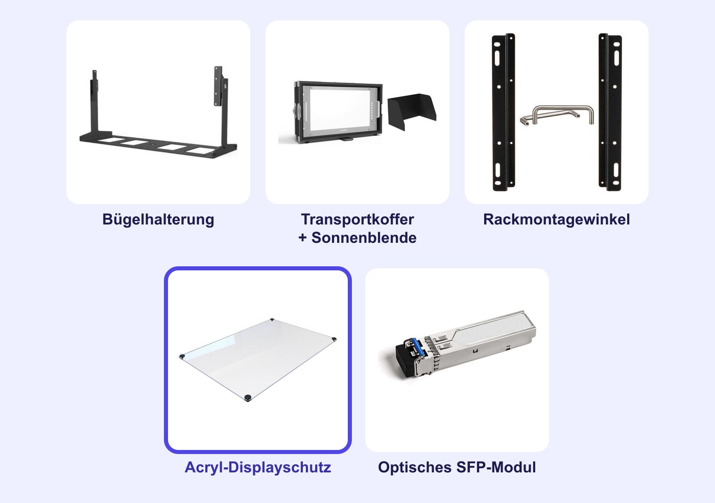 Optionales Zubehör für den Monitor Lilliput Q15