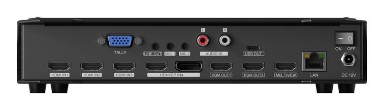 AVMATRIX HVS0401U – Anschlüsse auf der Rückseite