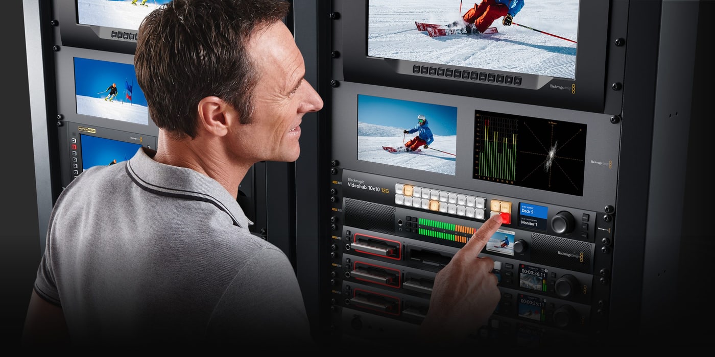 Blackmagic Videohub 10x10 12G – Routing ohne Umstecken von Kabeln