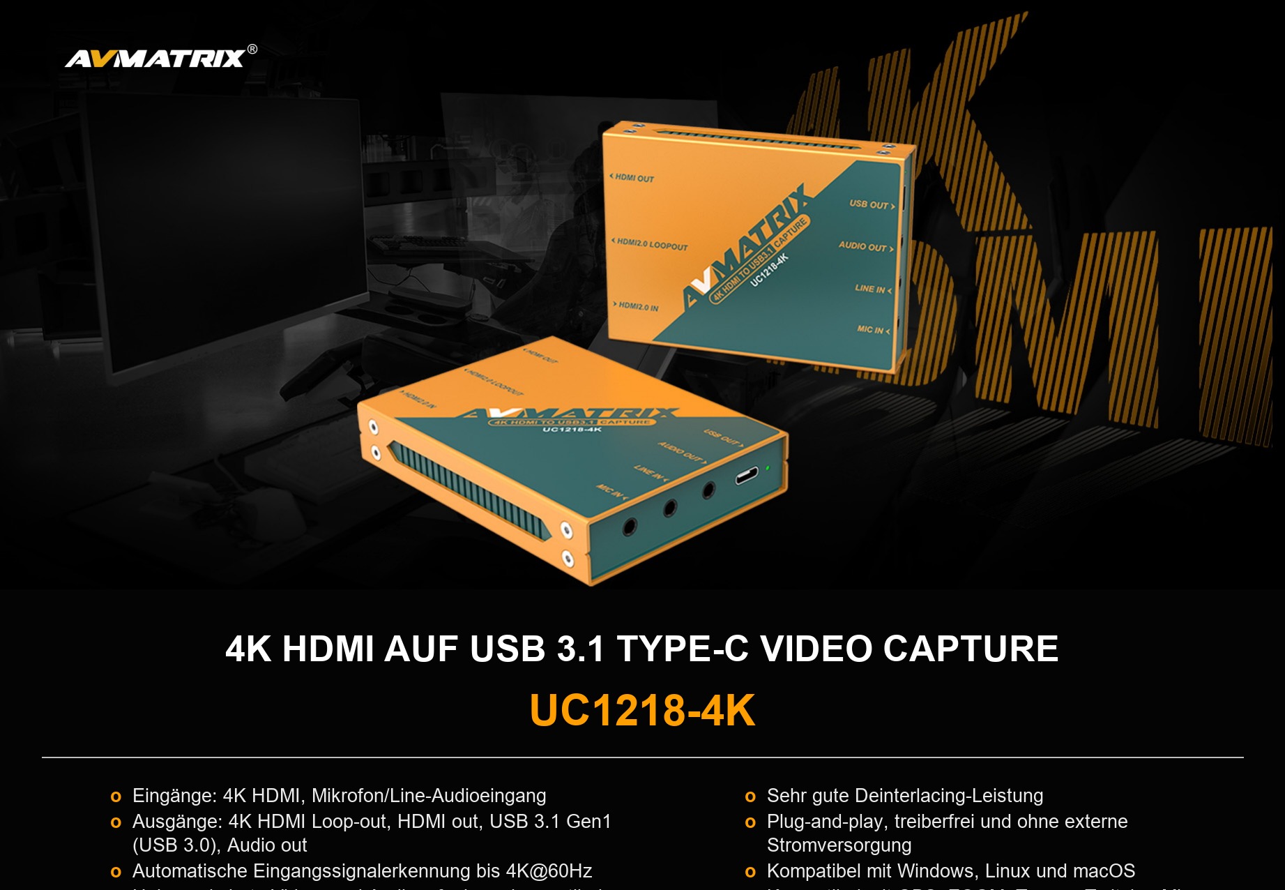 AVMATRIX UC1218-4K