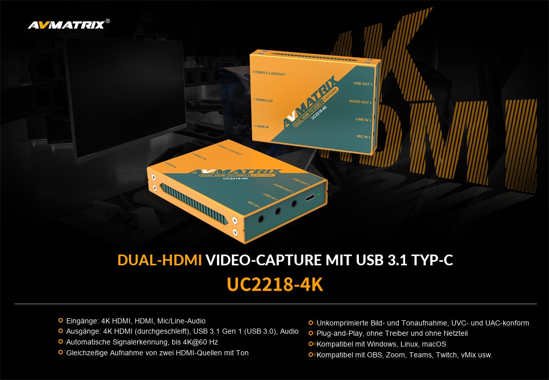 AVMATRIX UC2218-4K – Infografik
