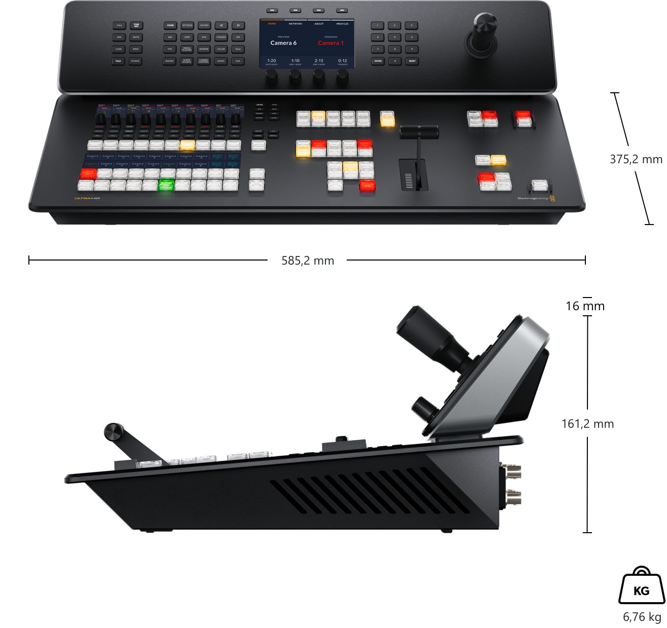 ATEM Television Studio 4K8 2TB – Abmessungen und Gewicht