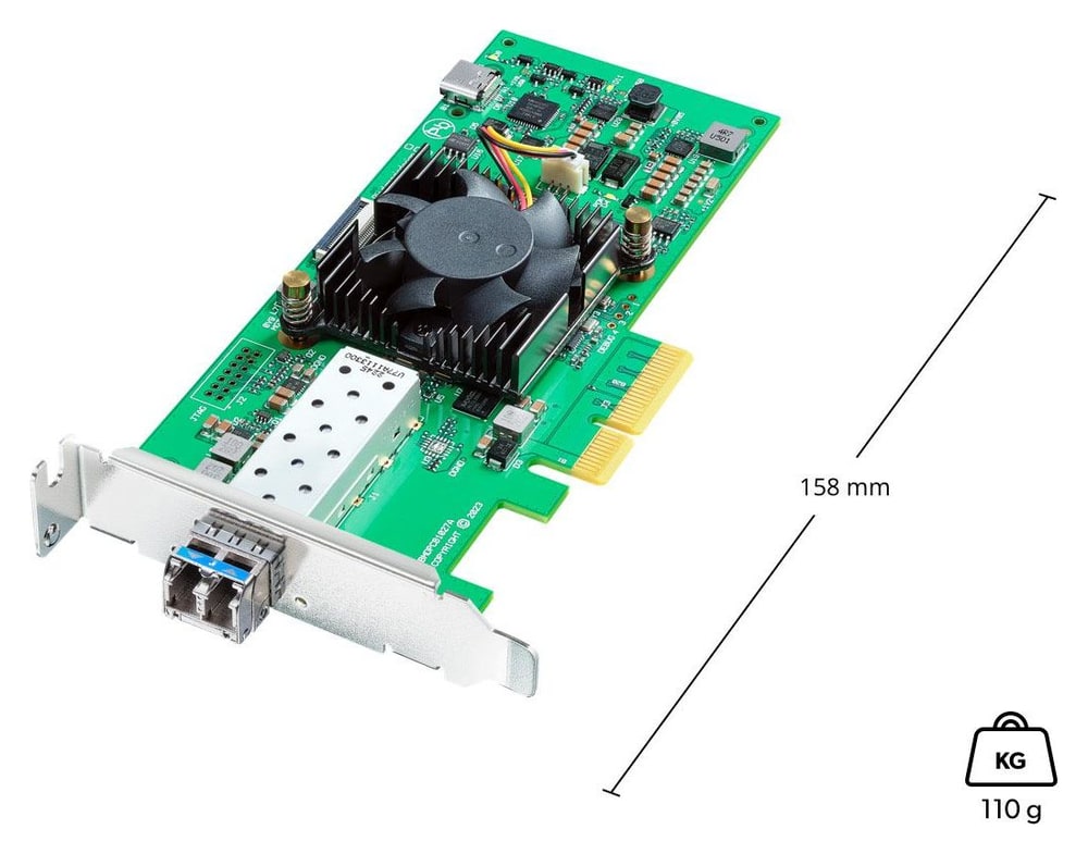DeckLink IP HD Optical – Low Profile und Abmessungen