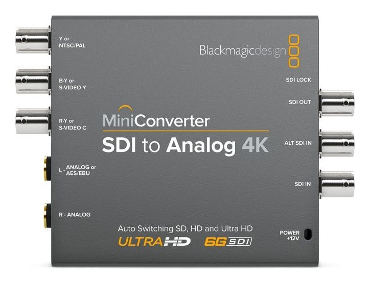 Mini Converter SDI to Analog 4K – Komponenten, S-Video und Composite