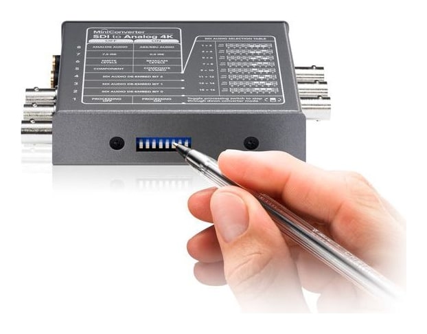 Mini Converter SDI to Analog 4K – Einstellung per Mini-Schalter oder über USB