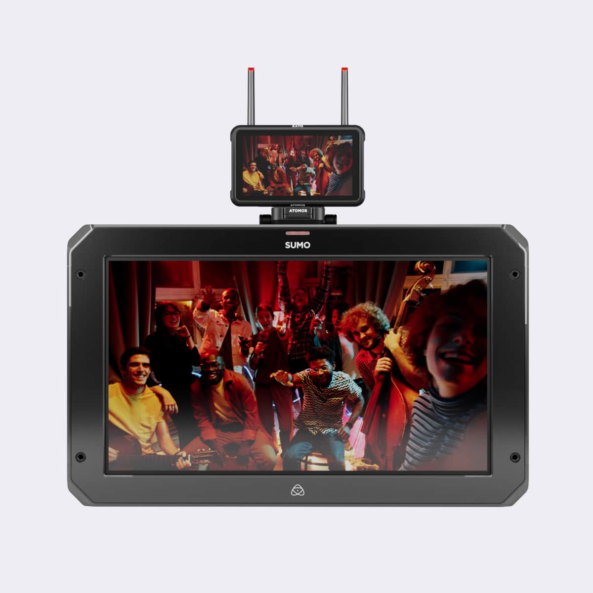 Atomos Z-Mount mit Monitor über dem Sumo 19SE