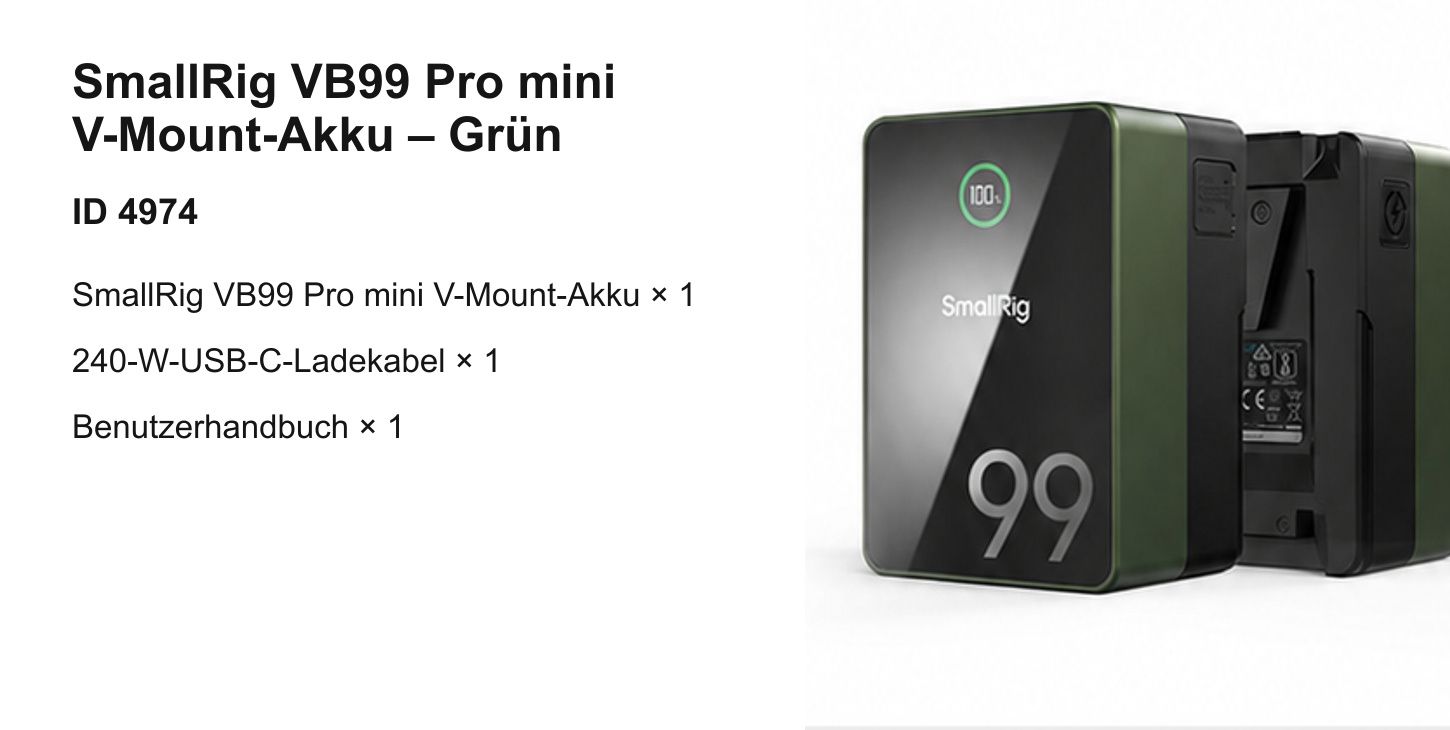 Übersetzte Produktinfografik SmallRig VB99 Pro 9/10