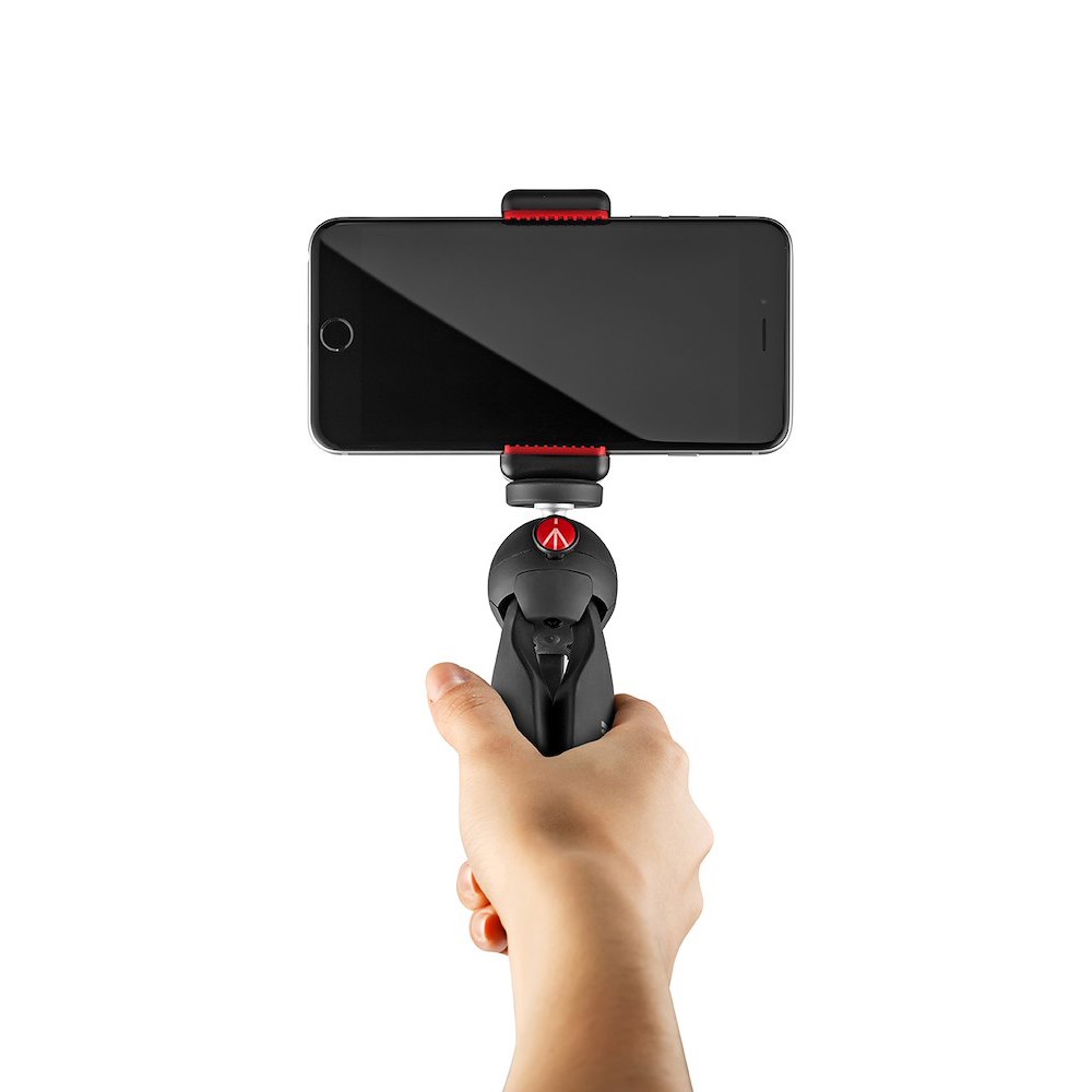 Manfrotto PIXI als Handgriff mit Smartphone