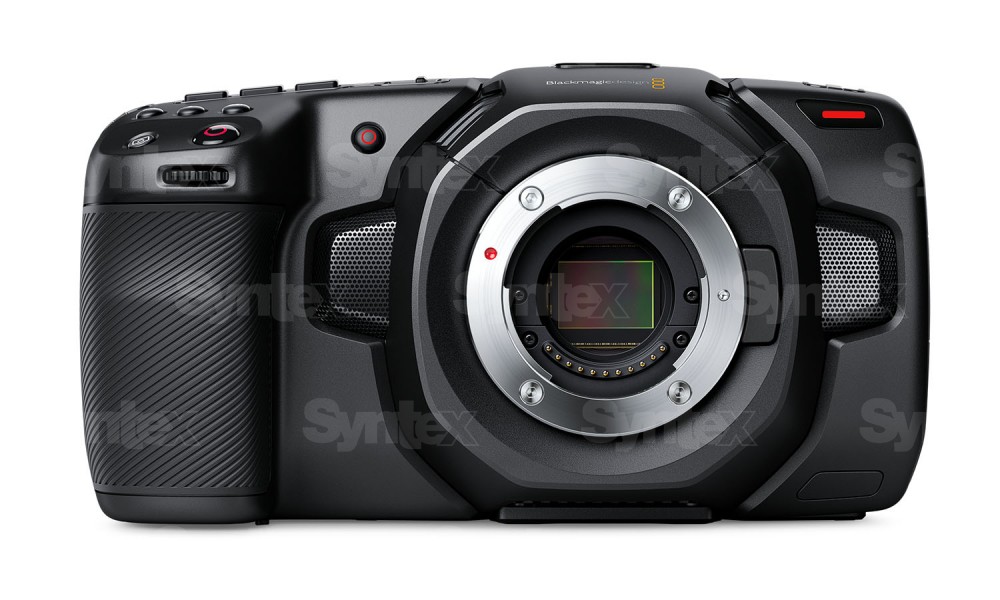 Rückansicht der Blackmagic Pocket Cinema Camera 4K mit Touchscreen