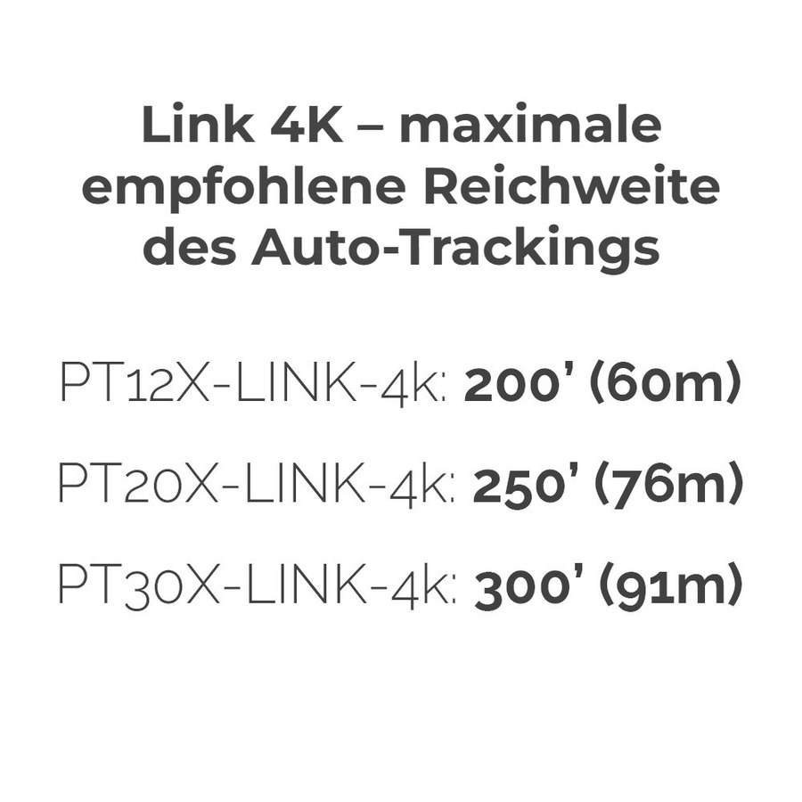 Reichweite des Auto-Trackings