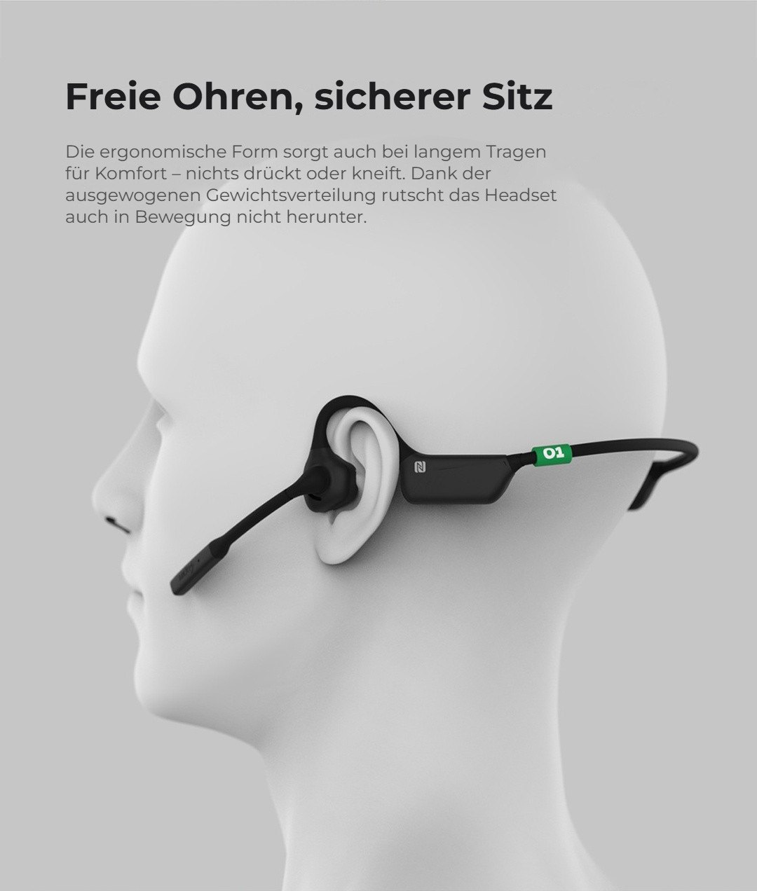 Freie Ohren, sicherer Sitz