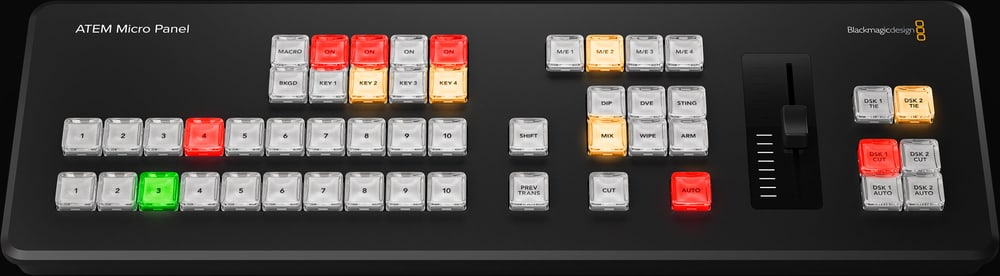 ATEM Micro Panel – Keyer, Makros und M/E-Auswahl