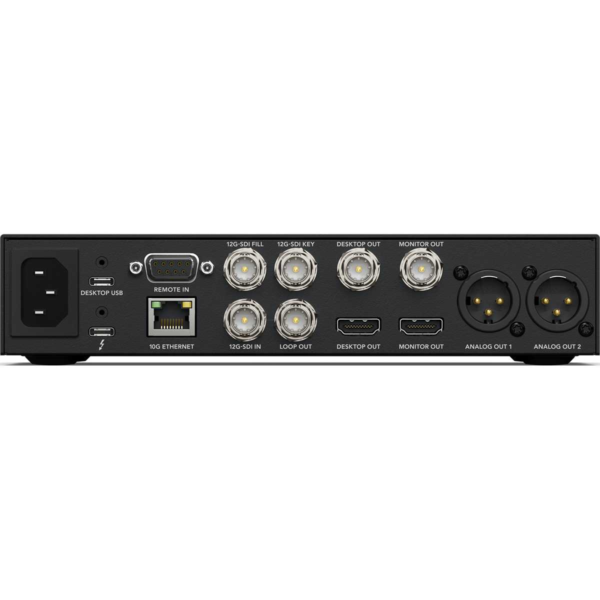 Blackmagic Media Player 10G, Rückansicht