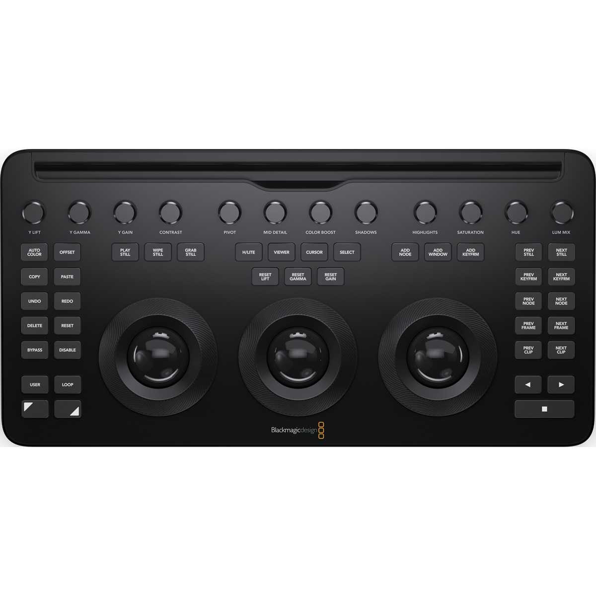 Blackmagic DaVinci Resolve Micro Color Panel, Ansicht von oben