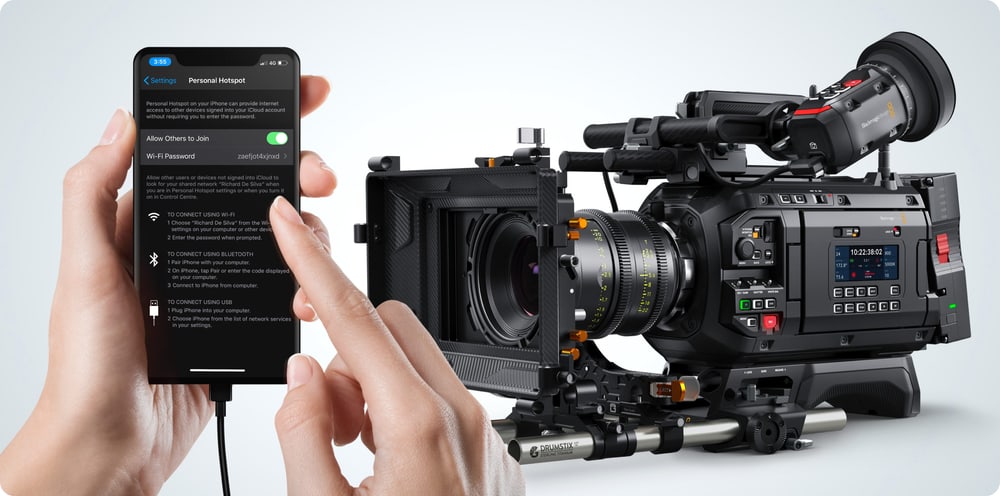 Blackmagic URSA Cine 12K LF – Netzwerk, Blackmagic Cloud und Streaming
