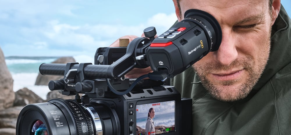 Blackmagic PYXIS 6K PL – Optionaler Sucher und Monitor