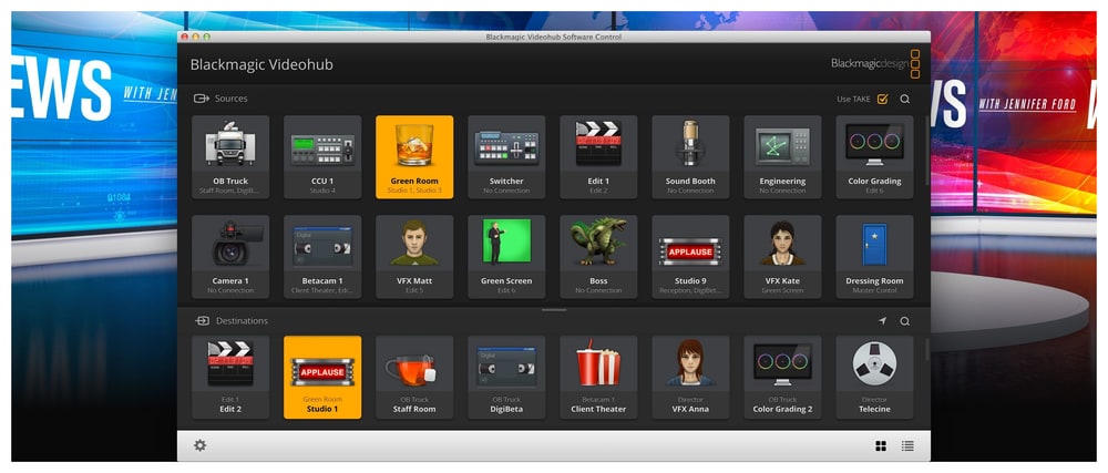 Blackmagic Smart Videohub CleanSwitch 12x12 – Fernsteuerung und Integration