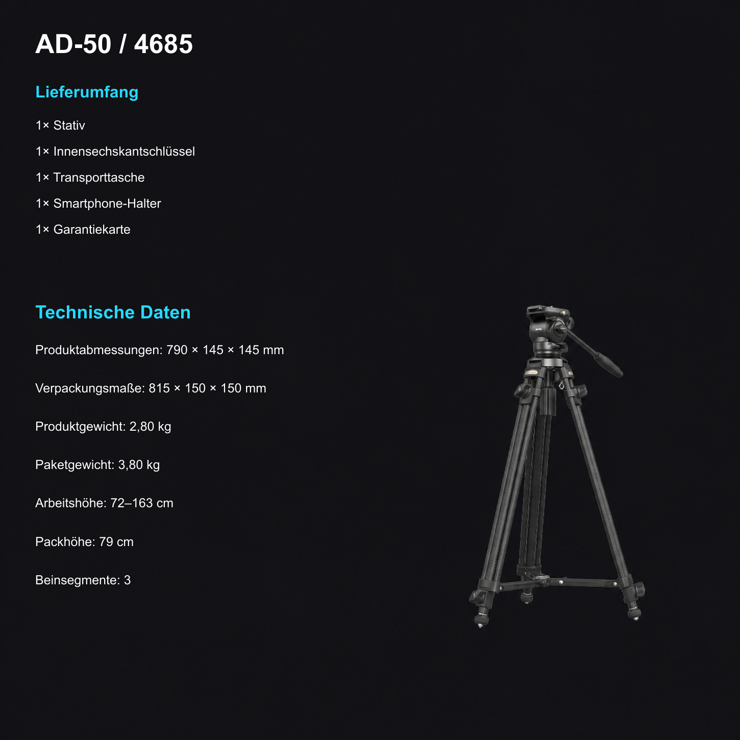 SmallRig AD-50 Lite 4684 – deutsche Infografik – 11/12