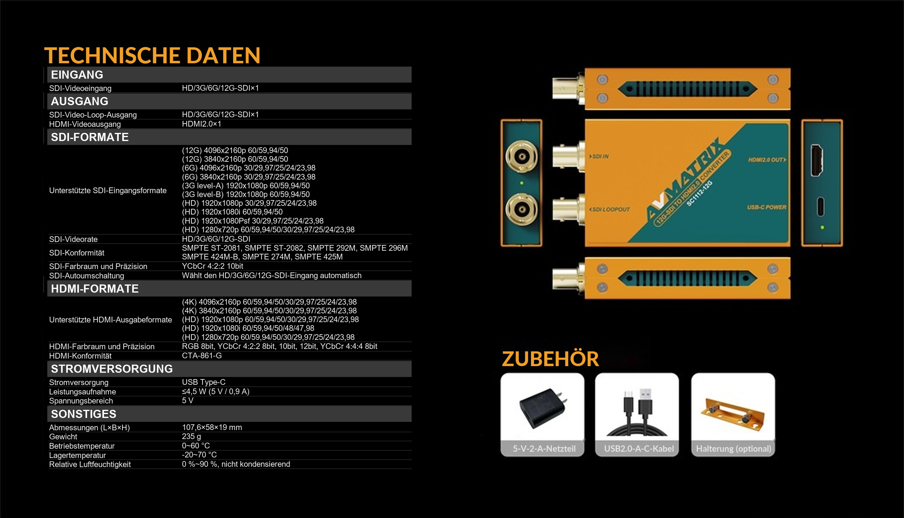 AVMATRIX SC1112-12G – Infografik