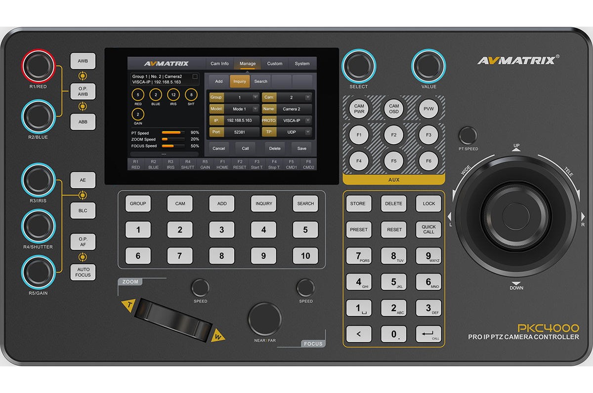 AVMATRIX PKC4000-NDI – Bedienfläche