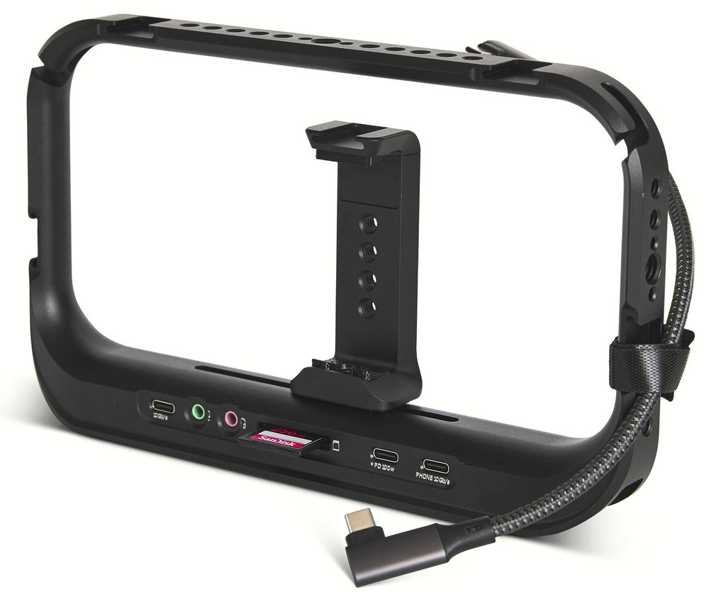 Moment SuperFlex USB-C-Kabel, gewinkelt und gerade, 23 cm – Winkelstecker am Telefon