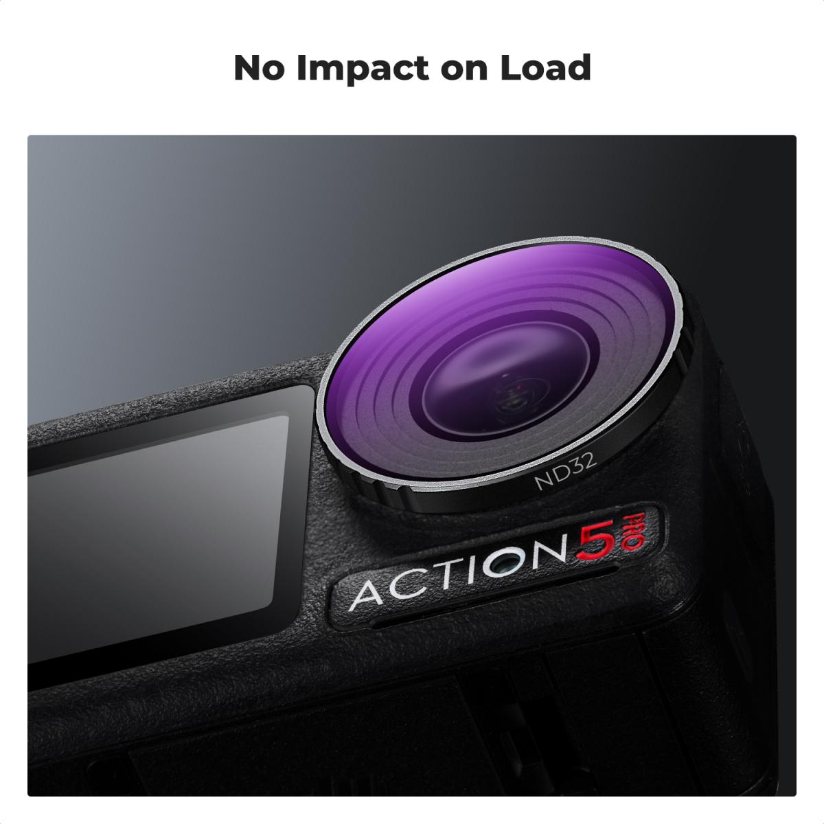 Action Camera Filter Set CPL+ND8+ND16+ND32+ND64+ND256, Circular Polarizing Filter Neutral Density with 28-layer Coating Compatible with DJI Osmo Action 4, Osmo Action 5 Pro