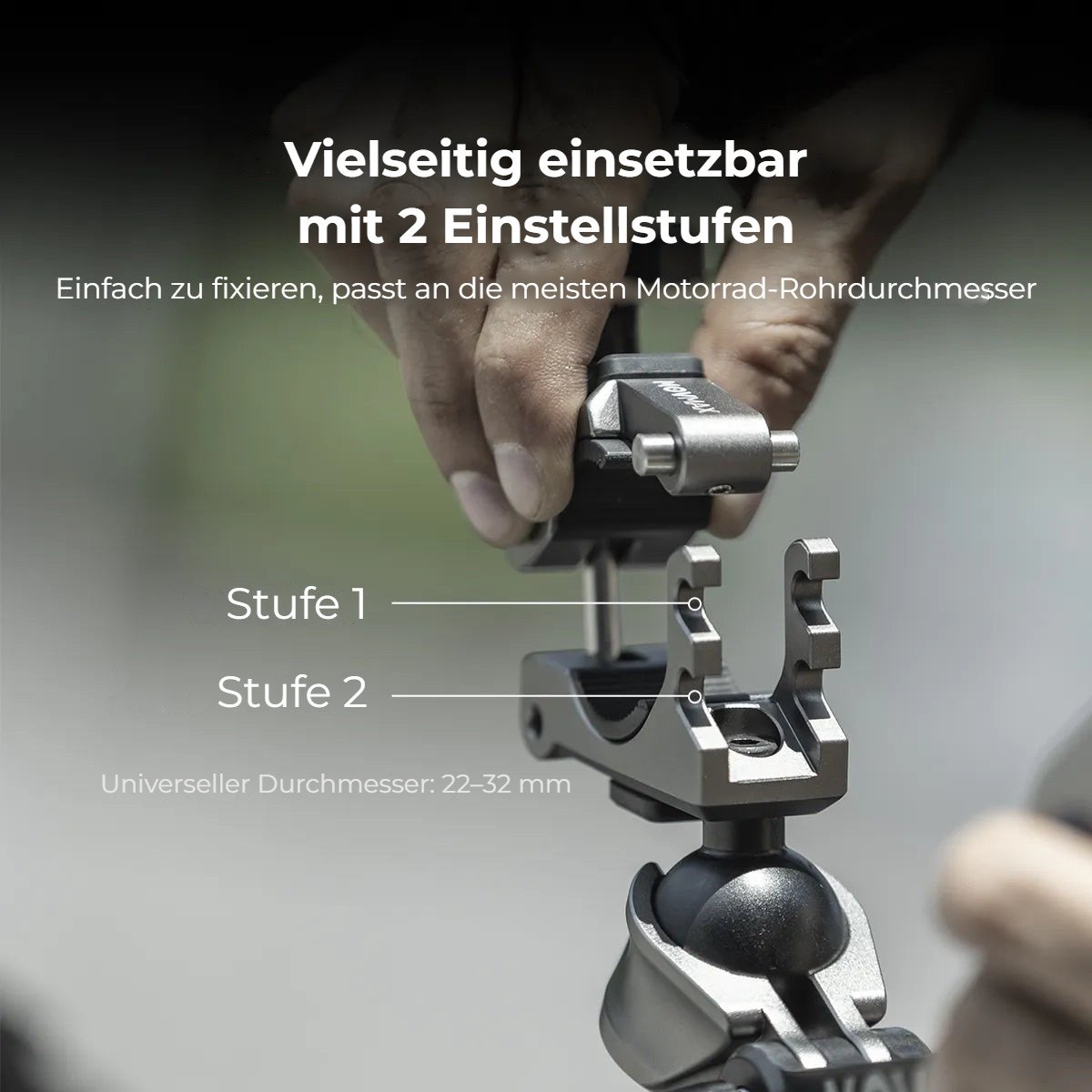 Zwei einstellbare Backenstufen
