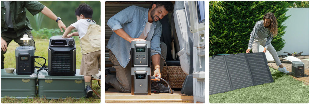 Uk&aacute;zky propojen&iacute; DELTY 2 s dal&scaron;&iacute;mi produkty EcoFlow.