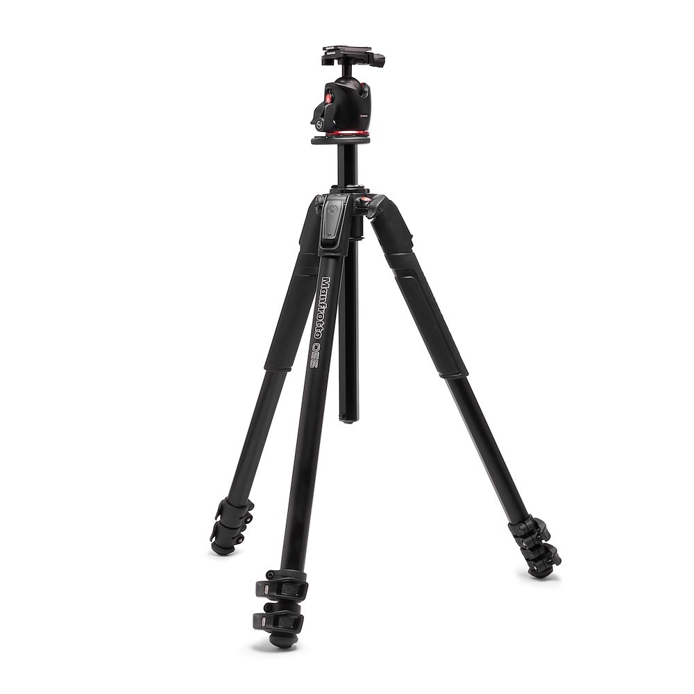 Manfrotto MK055XPRO3-Q6T komplettes dreiteiliges Aluminium-Stativ mit XPRO Arca-Kugelkopf
