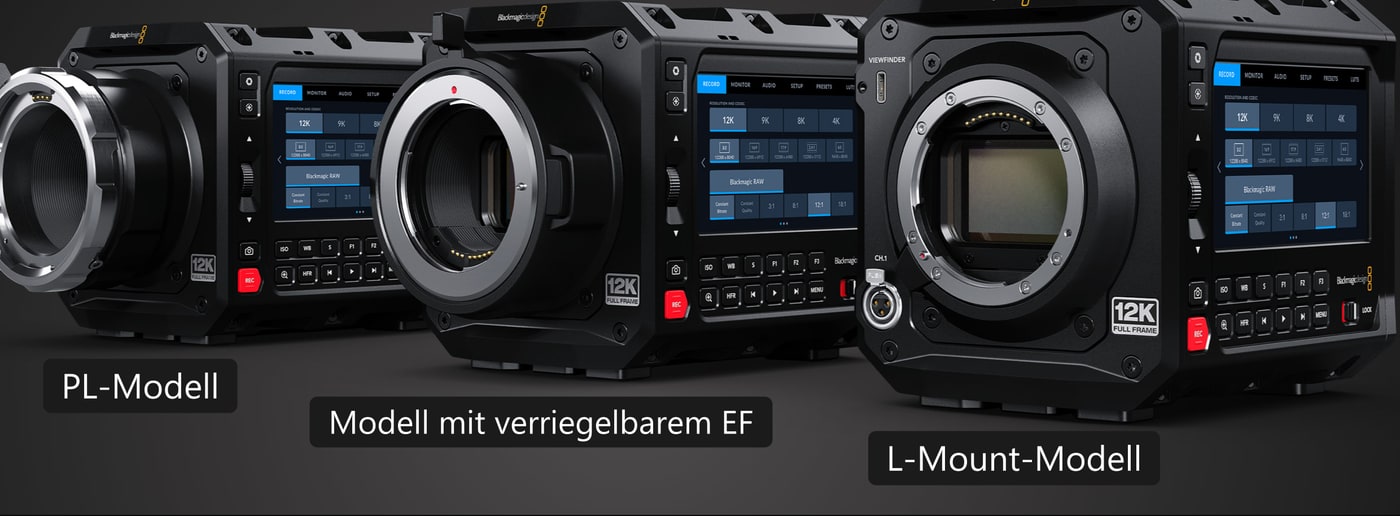 Blackmagic PYXIS – PL-Modell, Modell mit verriegelbarem EF, L-Mount-Modell