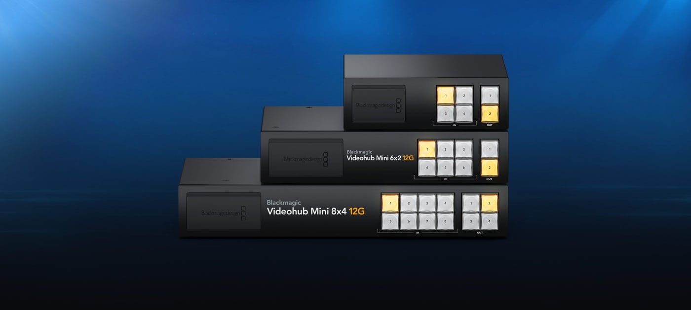 Blackmagic Videohub Mini 8x4 12G – Mehr Quellen ohne Umstecken von Kabeln