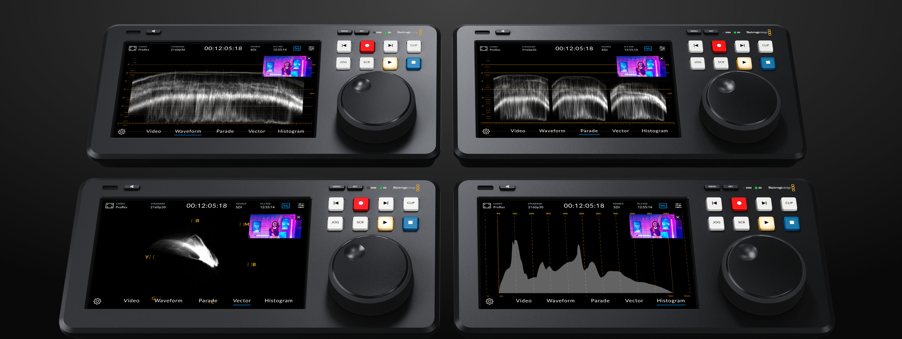 Scopes, HDR a 3D LUT