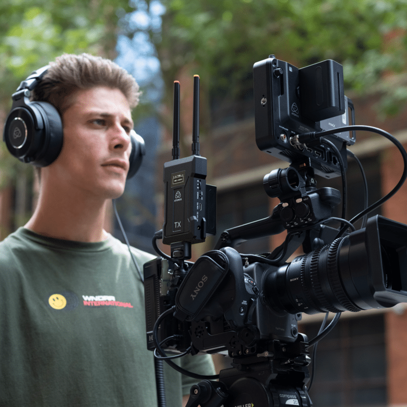 Atomos TX-RX při natáčení na place