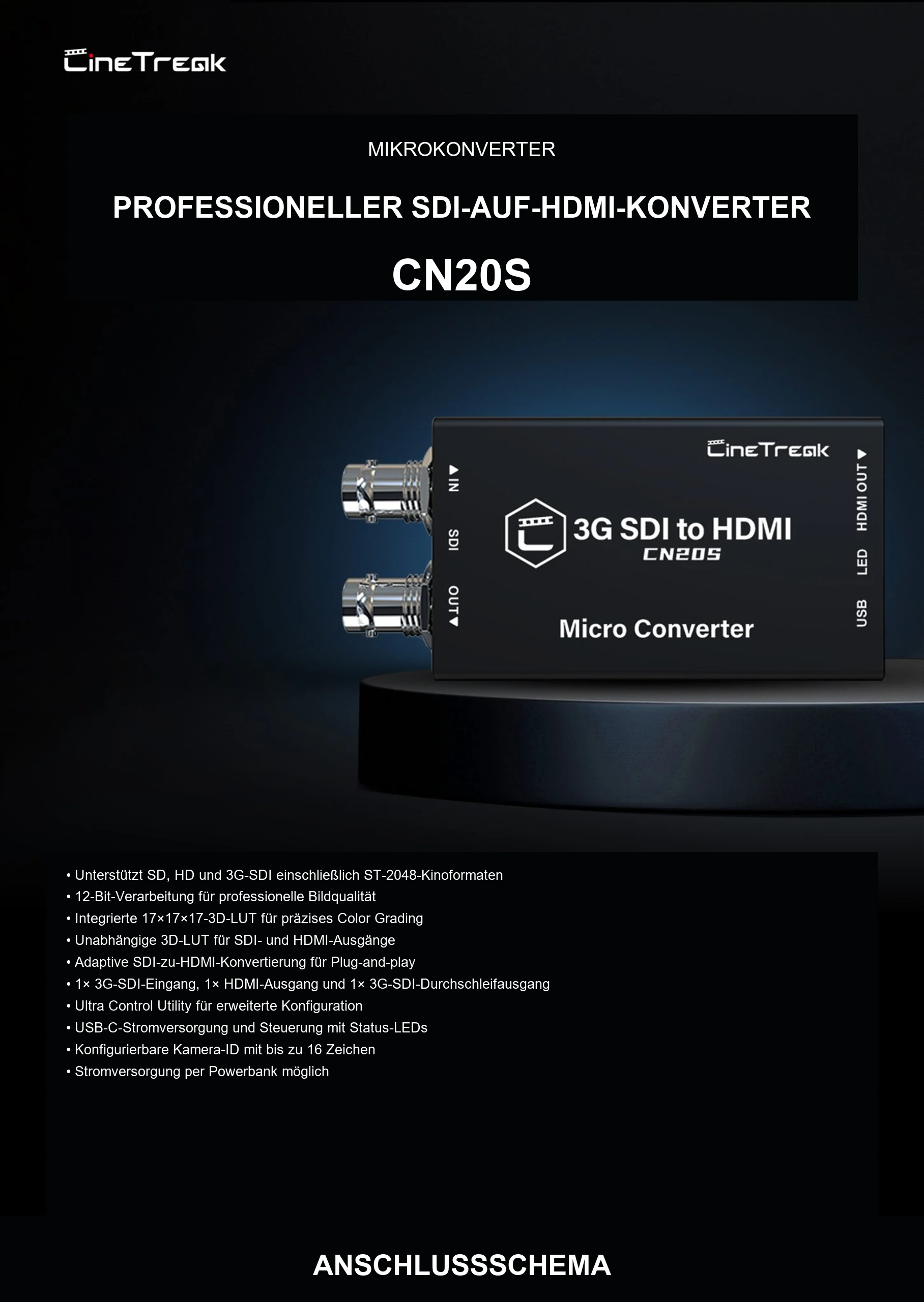 PROFESSIONELLER SDI-AUF-HDMI-KONVERTER