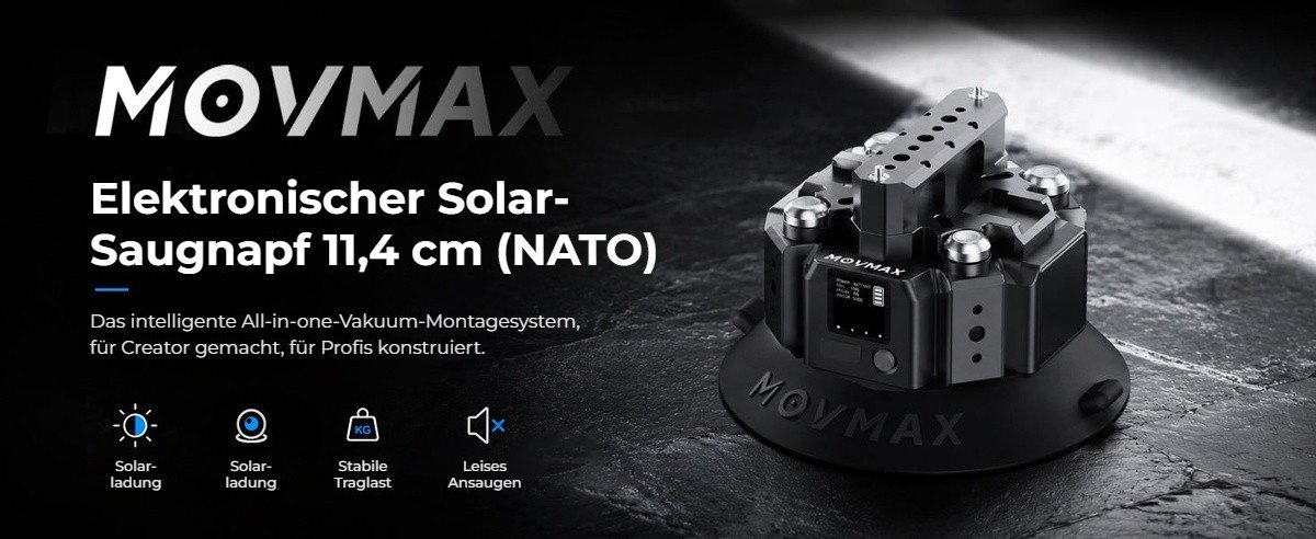 Elektronischer 11,4-cm-Solar-Saugnapf mit NATO-Schiene